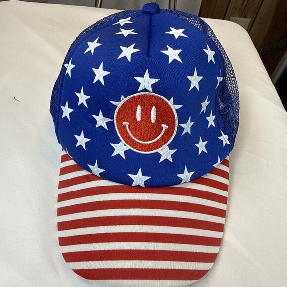 SHEIN Hat Stars And Stripes Red White And Blue NWOT - Picture 2 of 11